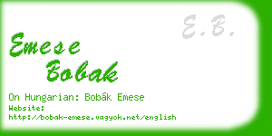 emese bobak business card